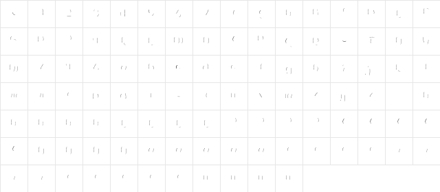 Bigfoot 2 Regular  glyph index