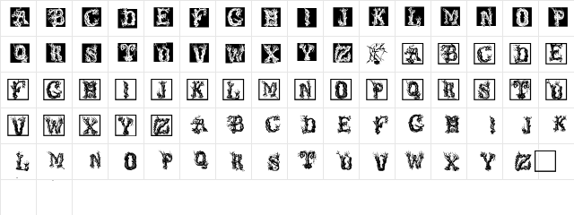 TreeLike Regular  glyph index