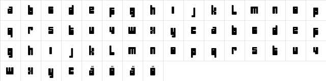 pectopah Regular  glyph index