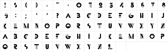 Bifur Regular  glyph index