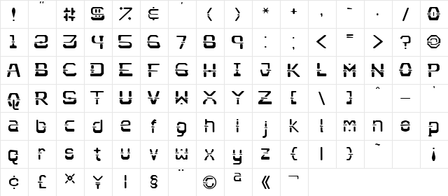 Nebullium   glyph index