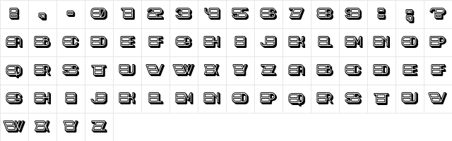 Toledo Half Hollow Regular  glyph index