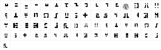 Rylodian Normal  glyph index