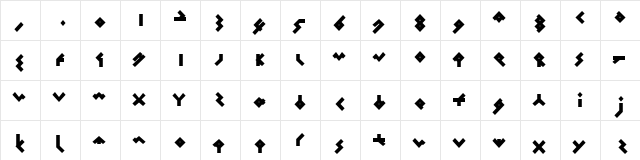 Fol S Bold  glyph index