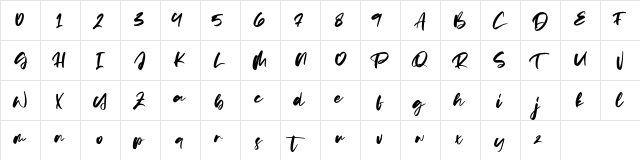 Patterning Regular  glyph index