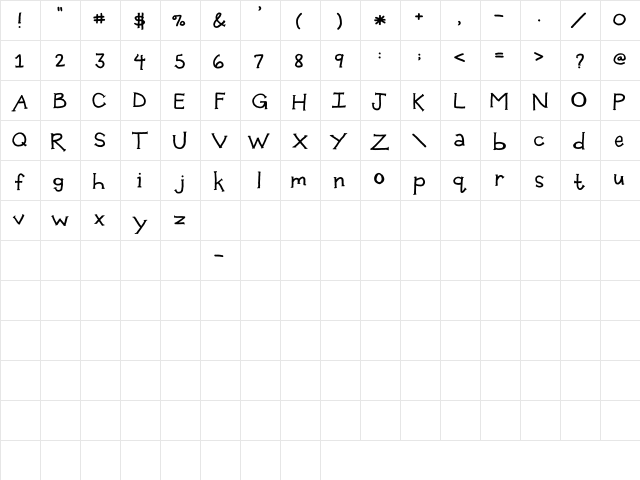 2Peas Tuxedo 2Peas Tuxedo  glyph index