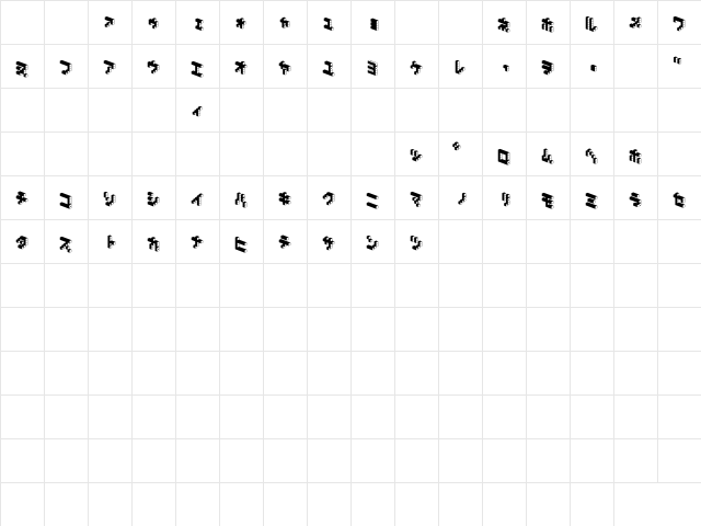 DemonCubicBlock NKP Dark Regular  glyph index