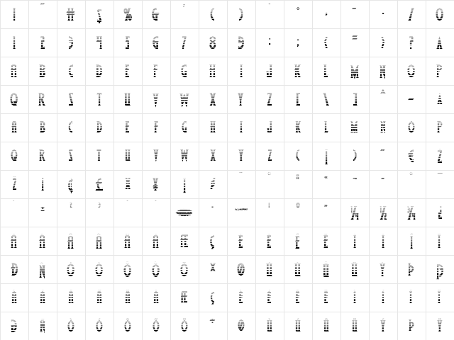 Wolf's Bane II Gradient Regular  glyph index
