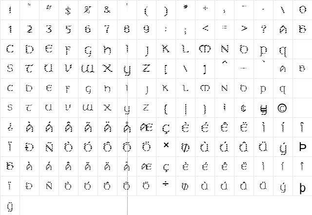 FZ JAZZY 31 STRIPED Normal  glyph index