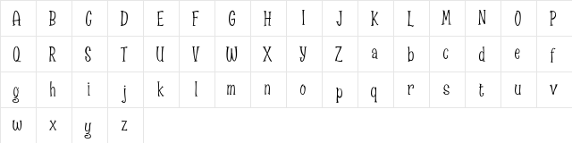 Spizzella Free Regular  glyph index