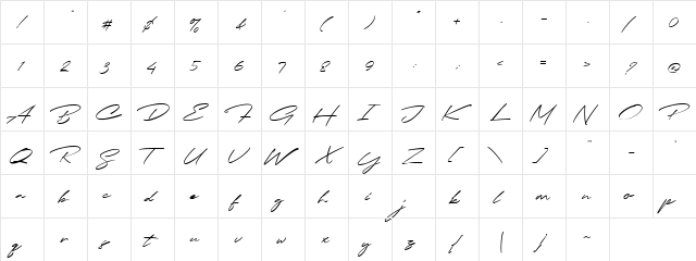 Jodie Badiston Regular  glyph index