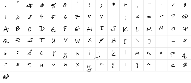 Celebrate the Day Regular  glyph index