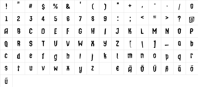 IsleOfTheDead Regular  glyph index