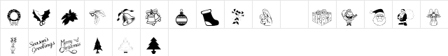 Season's Greetings Regular  glyph index