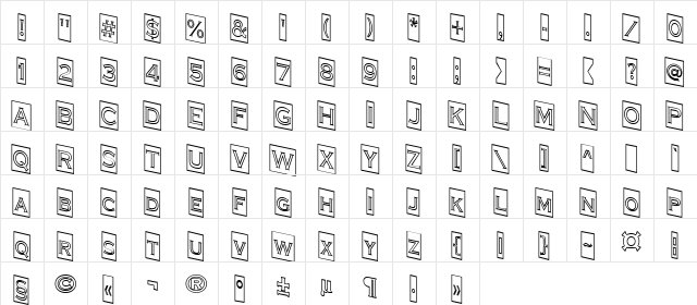 a_CopperGothCmDnOtl Regular  glyph index