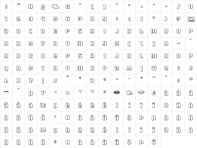 Nicomedia Outline Outline  glyph index