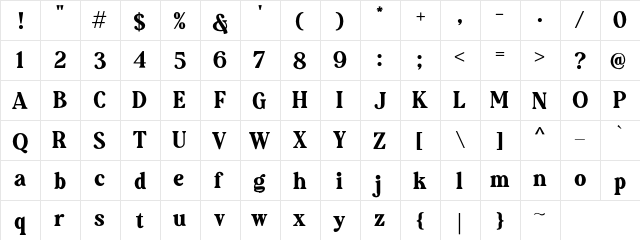 Augillion DEMO Regular  glyph index