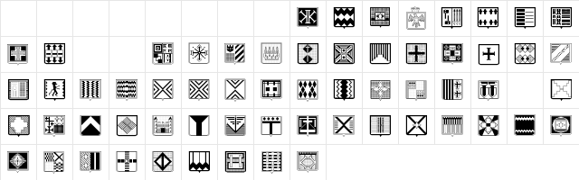 Fantasy Shields Two Regular  glyph index