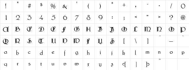 Lautenbach Fancy Caps Normal  glyph index