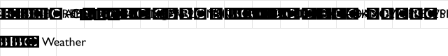BBC Striped Channel Logos Regular  glyph index
