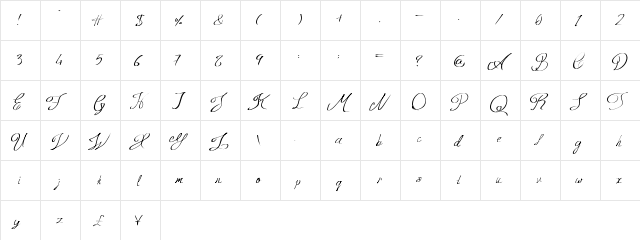 Queen Age Regular  glyph index