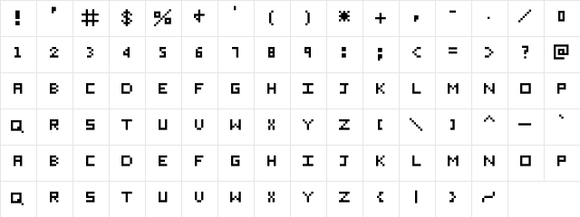 Eichante Regular  glyph index