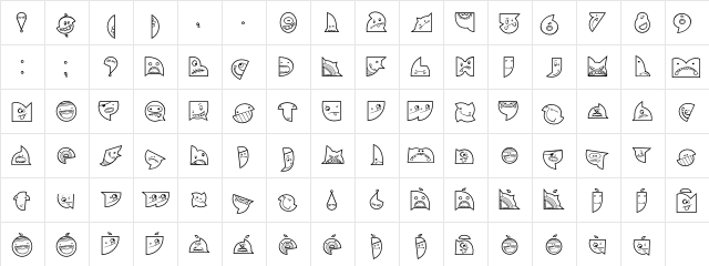 callejera carona carona  glyph index