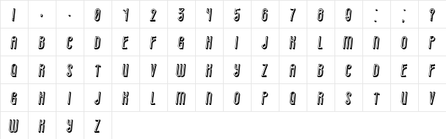 Already Italic  glyph index
