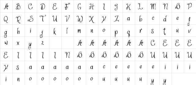 Think Dreams Demo Inline Regular  glyph index