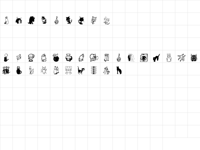 NewWGL4Font Regular  glyph index