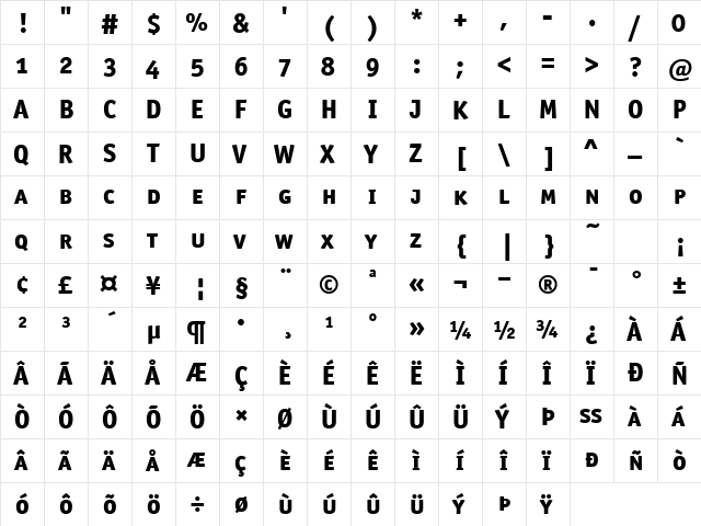 OfficinaSanMdSCITCTT ExtraBold  glyph index