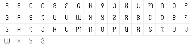 weknow Regular  glyph index