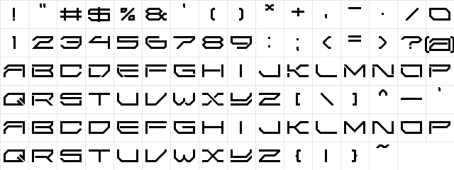 2589 LDR Regular  glyph index