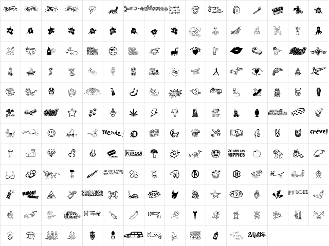 WC Schlaasss Classic normal  glyph index