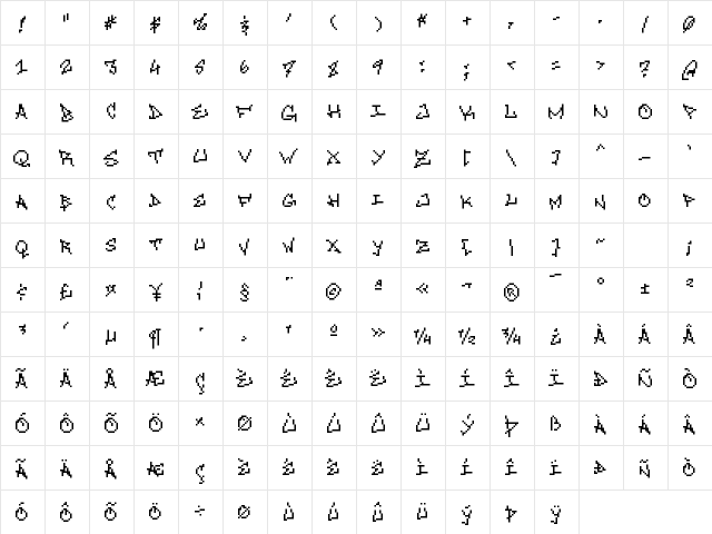St26k Medium  glyph index