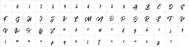 Anttisol Regular  glyph index