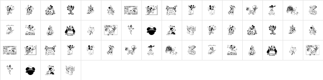 Disney Halloween Regular  glyph index