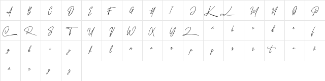 Wellfare Free Regular  glyph index