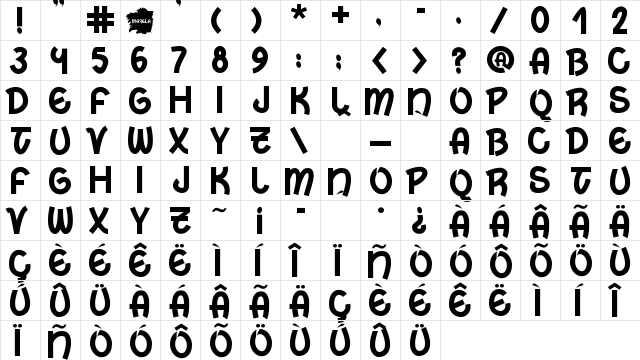 Marela Regular  glyph index