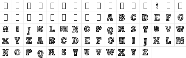 Digidon Demo  glyph index