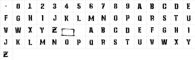 Stay_On_The_Ground_Grunge Regular  glyph index