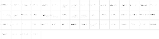 Allington Swash Regular  glyph index