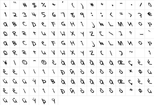 FZ HAND 11 SPIKED LEFTY Normal  glyph index