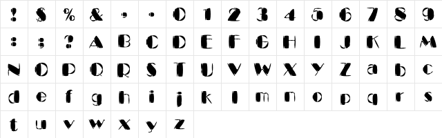 Kaptain Kirk  glyph index