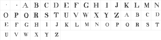 decadence without the diamonds Regular  glyph index