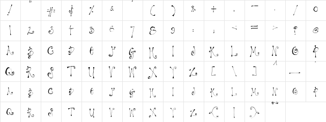PC Sellers Swirls Regular  glyph index