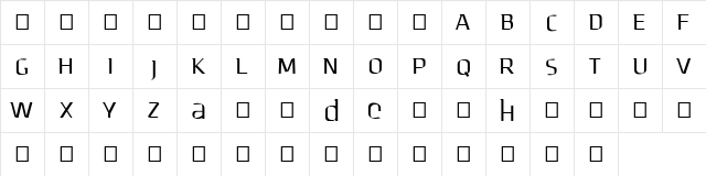 Redhead Regular  glyph index