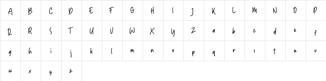 Aurabelle Persona lUse Regular  glyph index
