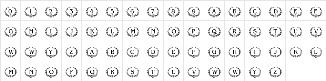 pf_another_wreath Regular  glyph index