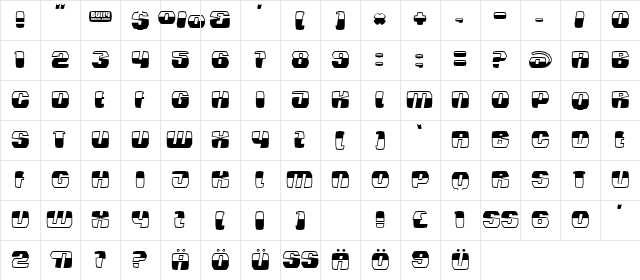 Bully Bully  glyph index